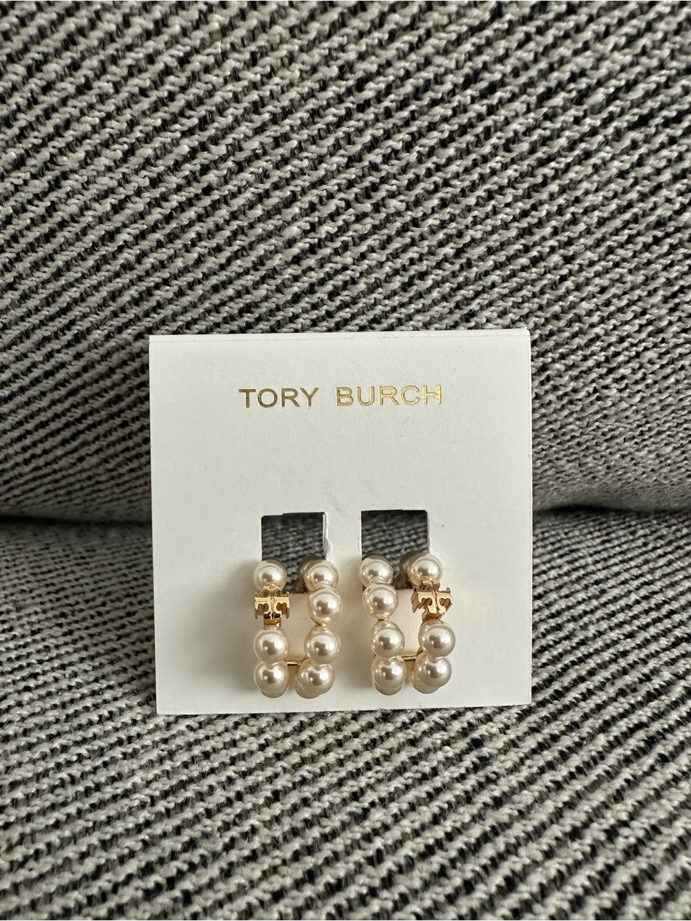 NWT Tory Burch Multi Ring Pearl Ear Cuff Earrings 166144